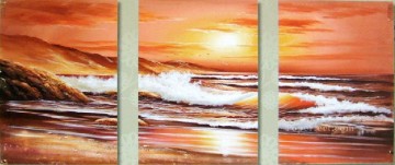 海の風景 Painting - agp0722 トリプティク シースケープ